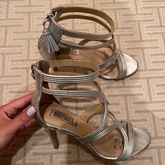 Badgley Mischka Shoes - Badgley Mischka Silver Heels